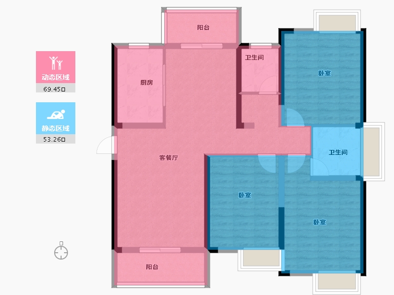 湖北省-黄冈市-皇家翡翠湾-109.99-户型库-动静分区