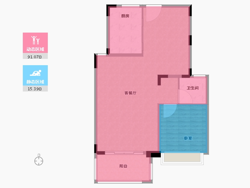 湖北省-荆州市-中粮祥云地铁小镇-98.00-户型库-动静分区