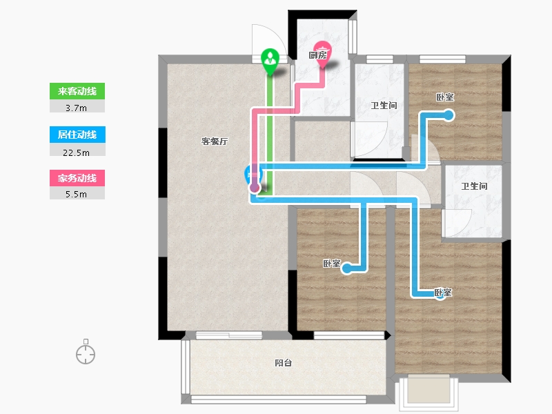 湖北省-黄冈市-广济府-90.37-户型库-动静线