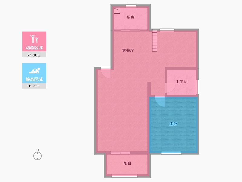 湖南省-长沙市-丽景华庭三期-76.29-户型库-动静分区