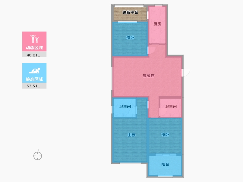 山东省-潍坊市-郡海•悦澜湾-97.99-户型库-动静分区