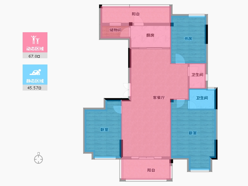 湖北省-黄冈市-中港水岸新城-101.72-户型库-动静分区