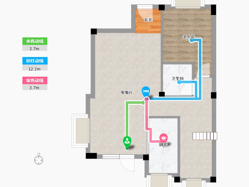 湖南省-长沙市-碧桂园公园壹号-61.03-户型库-动静线