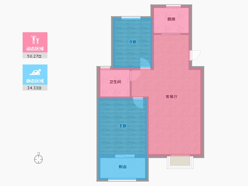 湖南省-长沙市-丽景华庭三期-75.97-户型库-动静分区