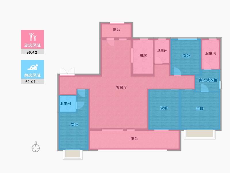 山东省-潍坊市-中南熙悦-144.00-户型库-动静分区