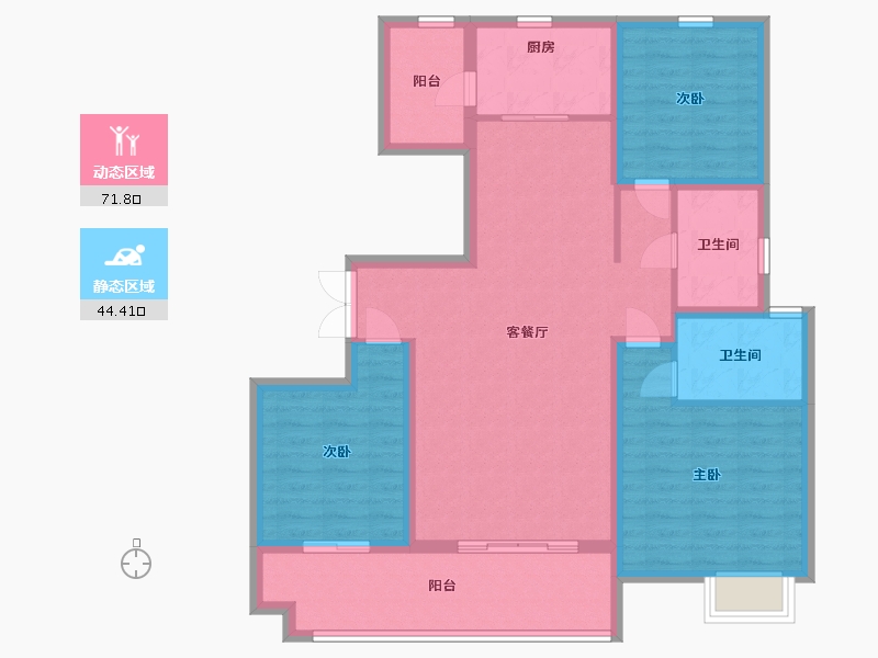 山东省-临沂市-儒辰·掌舵东岸-104.00-户型库-动静分区