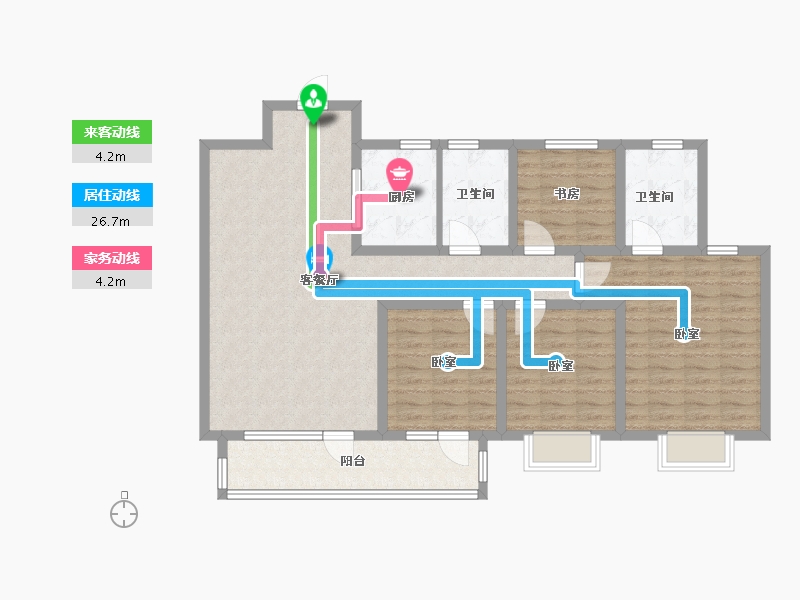 山东省-济宁市-涌泰观澜-112.00-户型库-动静线