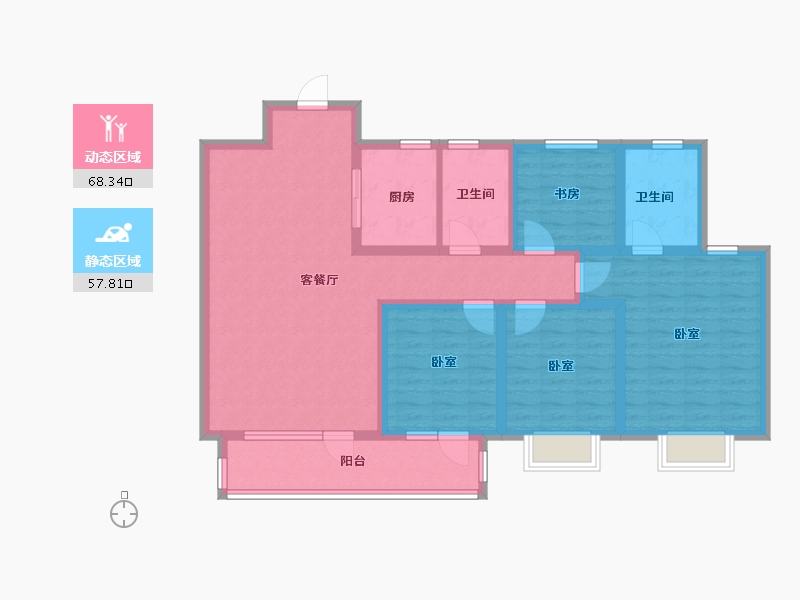 山东省-济宁市-涌泰观澜-112.00-户型库-动静分区