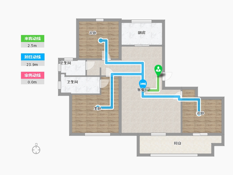 山东省-潍坊市-蓝城清风明月清风苑-108.00-户型库-动静线