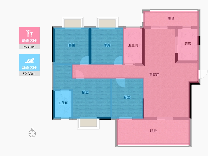 湖北省-宜昌市-一品江山-114.63-户型库-动静分区