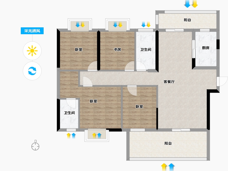 湖北省-宜昌市-一品江山-114.63-户型库-采光通风