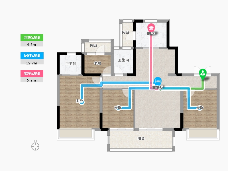 湖南省-株洲市-株洲醴陵旗滨•公园里-102.81-户型库-动静线