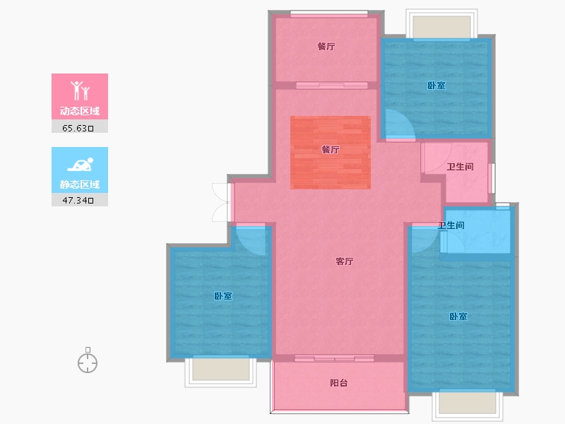 河南省-信阳市-东岸雅居-102.01-户型库-动静分区