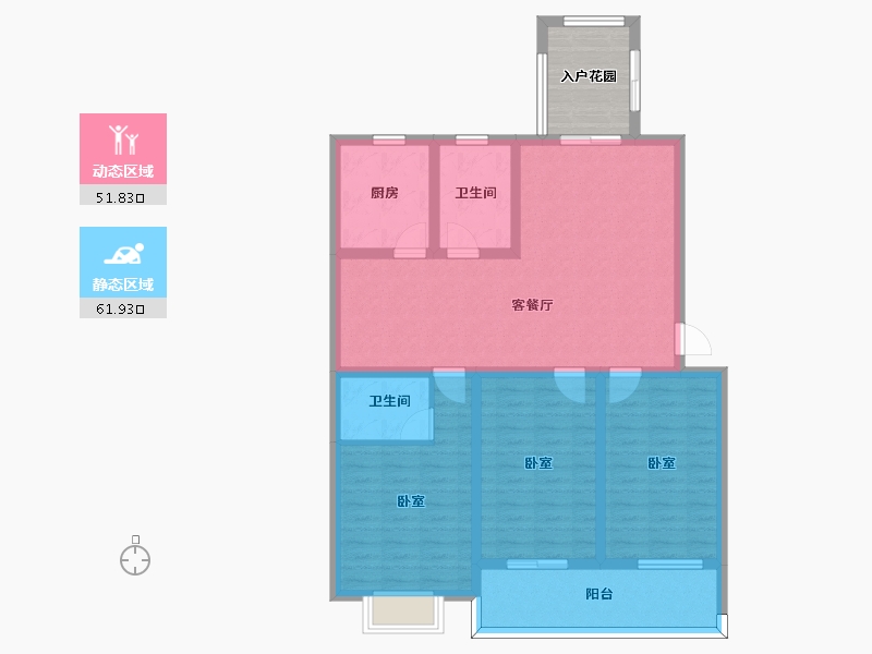 河南省-驻马店市-遂平置地上河府-108.00-户型库-动静分区