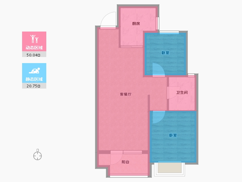 山东省-烟台市-力高清悦华府-63.00-户型库-动静分区