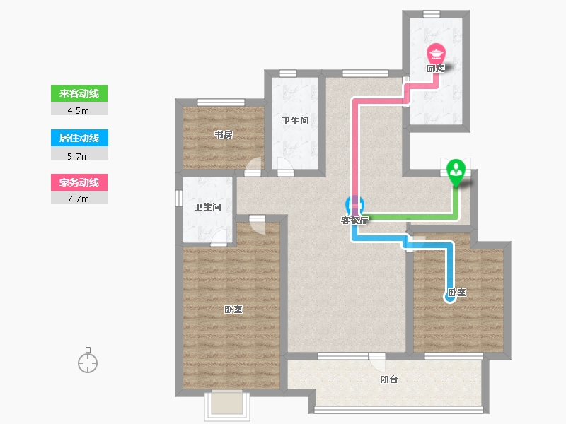 山东省-济宁市-保利时光印象-101.00-户型库-动静线