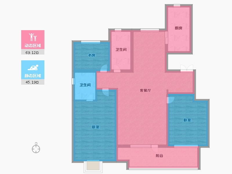 山东省-济宁市-保利时光印象-101.00-户型库-动静分区