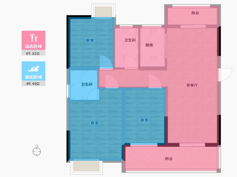 湖北省-黄冈市-广济府-100.99-户型库-动静分区