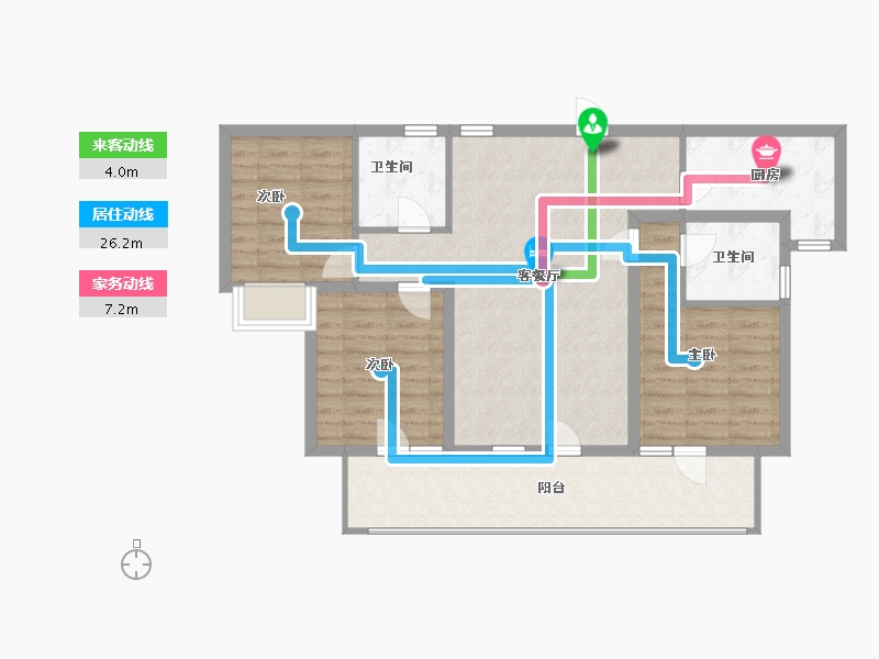 山东省-临沂市-天润·香墅湾1号-92.00-户型库-动静线