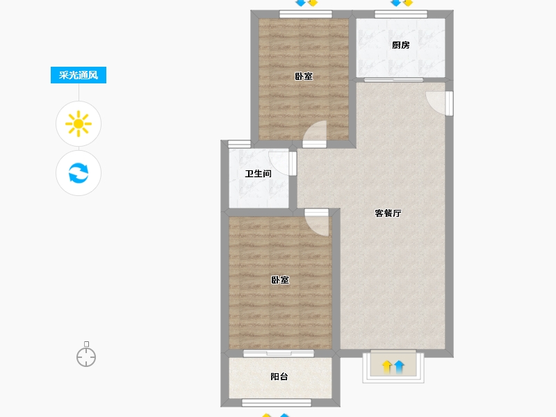 山东省-济宁市-惠民泽缘名府-72.01-户型库-采光通风