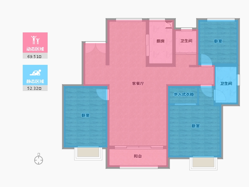 河南省-驻马店市-遂平置地上河府-109.00-户型库-动静分区