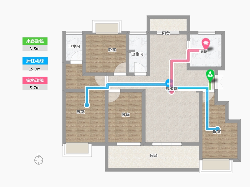 湖北省-黄冈市-菁华园-109.01-户型库-动静线