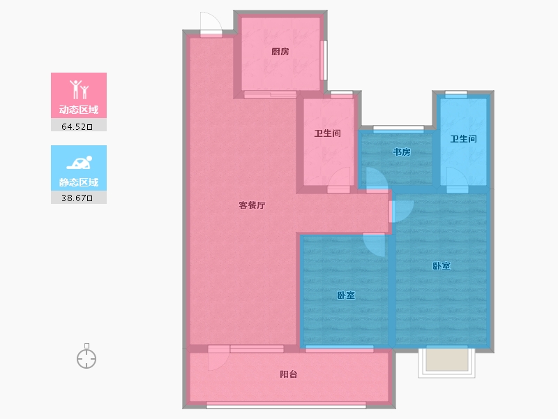 山东省-济宁市-保利时光印象-91.00-户型库-动静分区