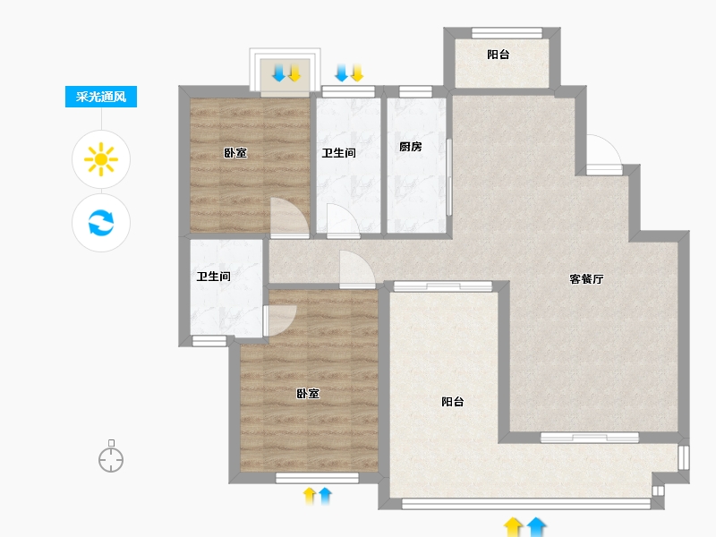 湖北省-黄冈市-广济府-81.02-户型库-采光通风