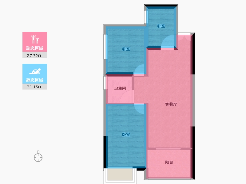 湖南省-长沙市-中欣楚天雅郡-42.47-户型库-动静分区