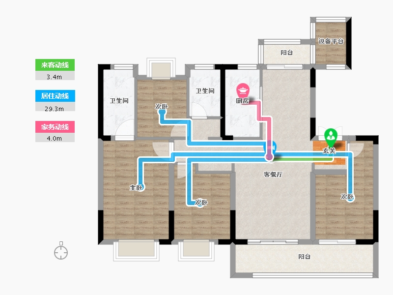 江苏省-常州市-美的旭辉天赋-114.01-户型库-动静线