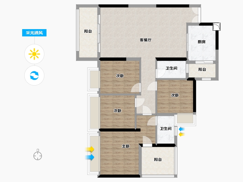 广东省-佛山市-君御海城-112.92-户型库-采光通风