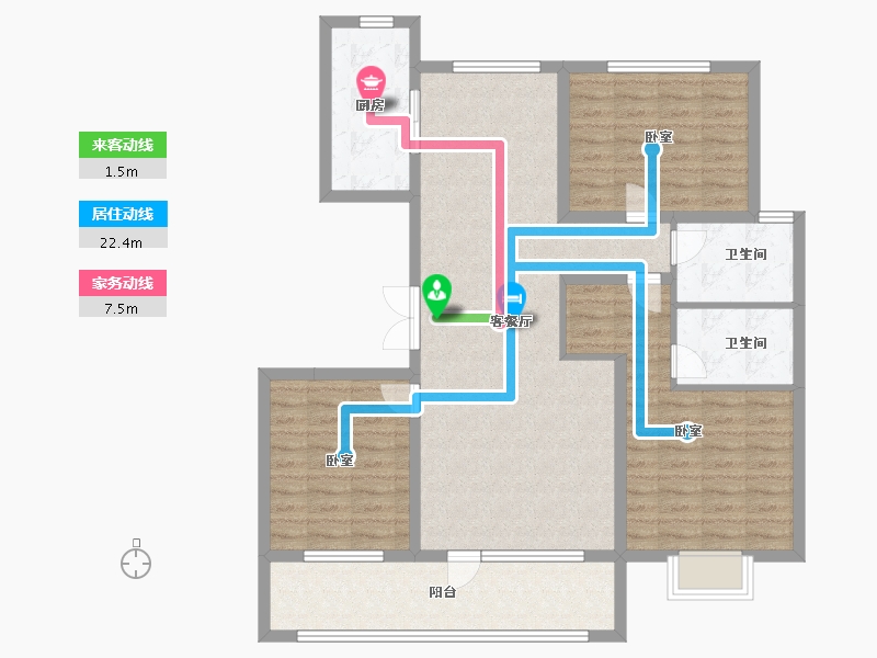 山东省-济宁市-保利时光印象-111.00-户型库-动静线