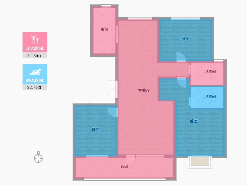 山东省-济宁市-保利时光印象-111.00-户型库-动静分区