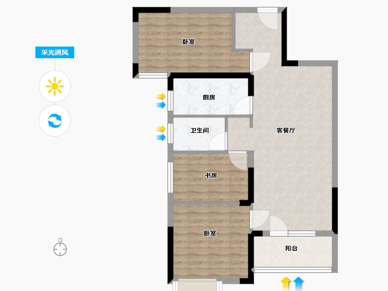 湖北省-武汉市-星悦湾-81.51-户型库-采光通风