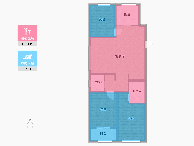 山东省-潍坊市-中鲁翰香苑-78.53-户型库-动静分区