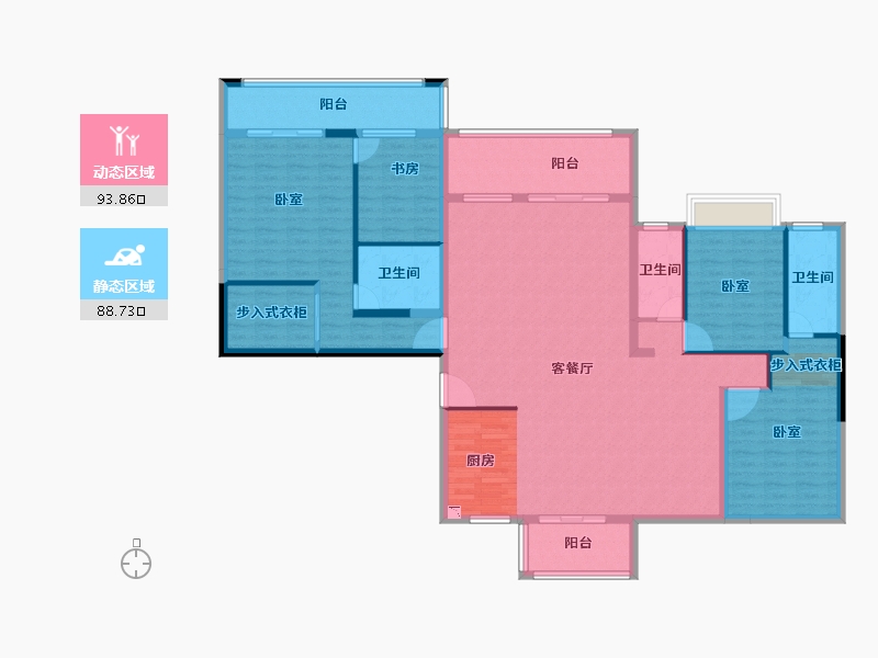 湖北省-荆州市-万森国际广场-166.00-户型库-动静分区