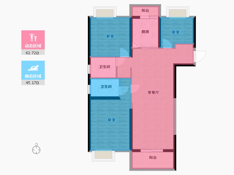 湖北省-武汉市-光谷学府-96.70-户型库-动静分区