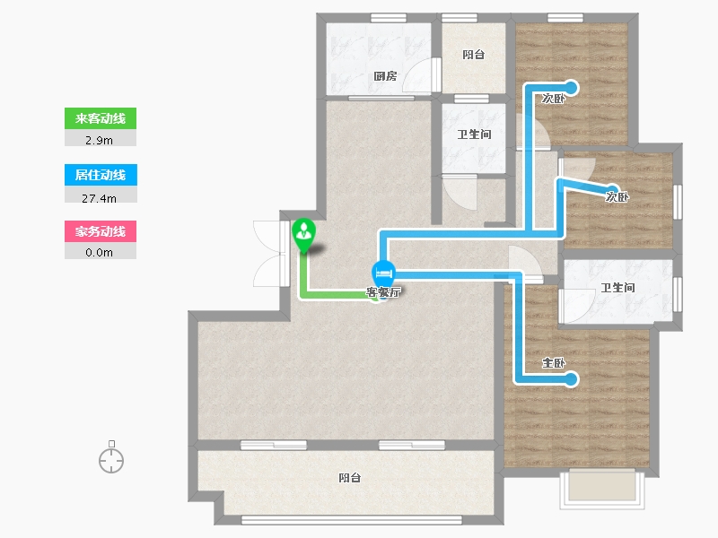 山东省-临沂市-儒辰·掌舵东岸-117.01-户型库-动静线