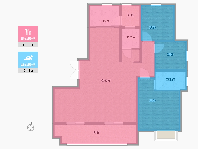 山东省-临沂市-儒辰·掌舵东岸-117.01-户型库-动静分区