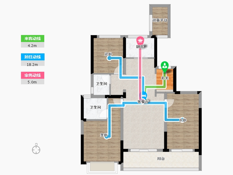 浙江省-台州市-蓝城澄园-94.17-户型库-动静线