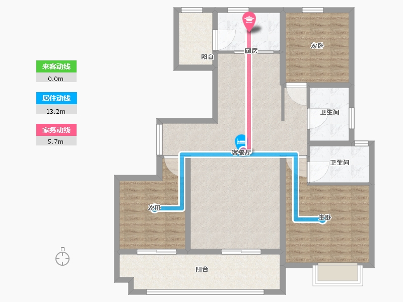 山东省-临沂市-儒辰·掌舵东岸-106.01-户型库-动静线