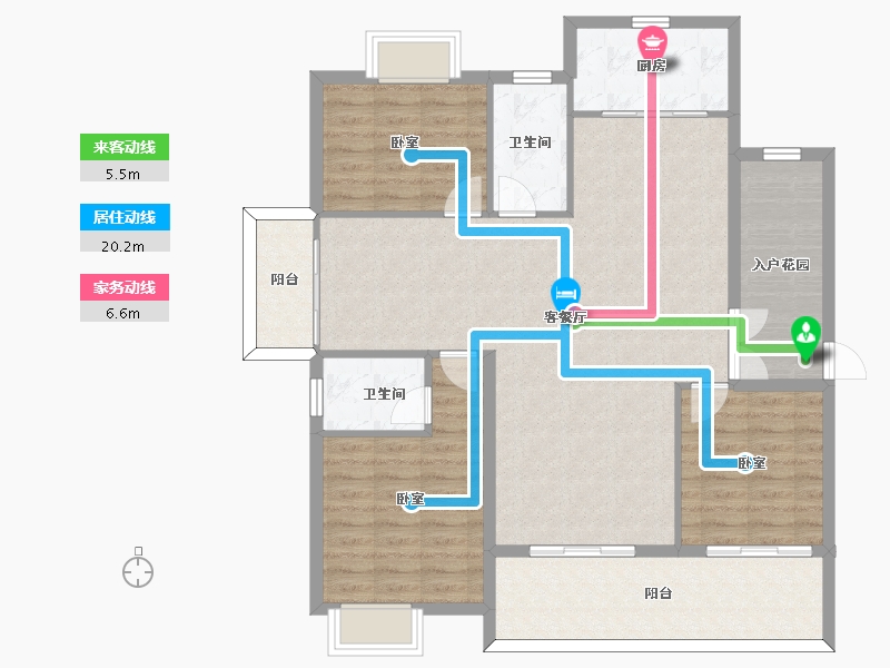 河南省-信阳市-御景华城-116.01-户型库-动静线