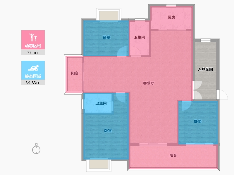 河南省-信阳市-御景华城-116.01-户型库-动静分区