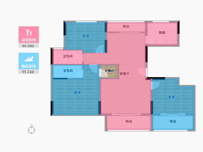 山东省-济宁市-香港国际和美新家园-106.00-户型库-动静分区