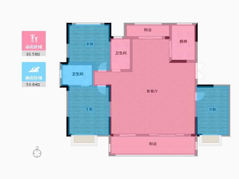 湖南省-株洲市-城发南洲壹号-131.04-户型库-动静分区