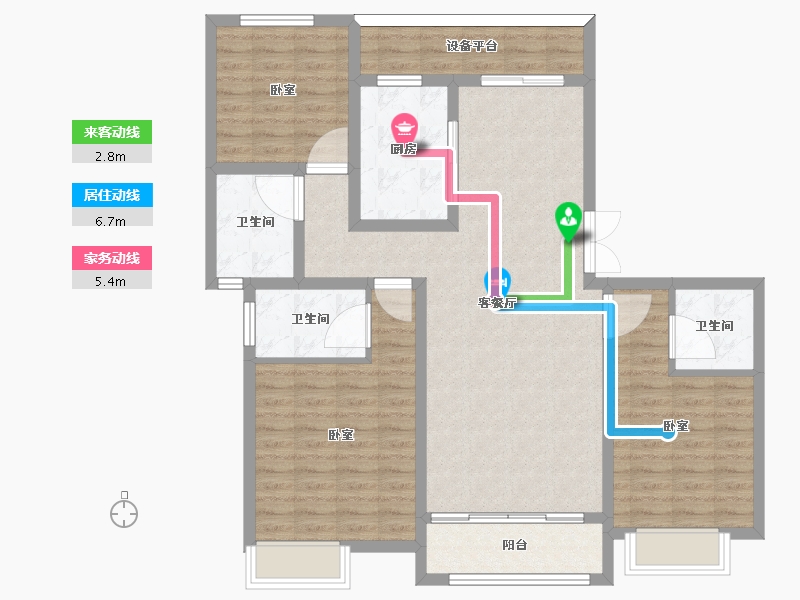 河南省-驻马店市-遂平置地上林苑-110.00-户型库-动静线