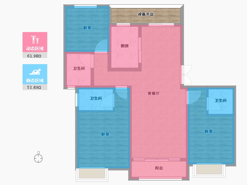 河南省-驻马店市-遂平置地上林苑-110.00-户型库-动静分区