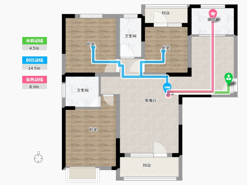 湖北省-武汉市-星悦湾-95.84-户型库-动静线