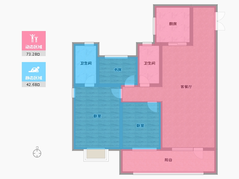 山东省-济宁市-保利时光印象-103.00-户型库-动静分区