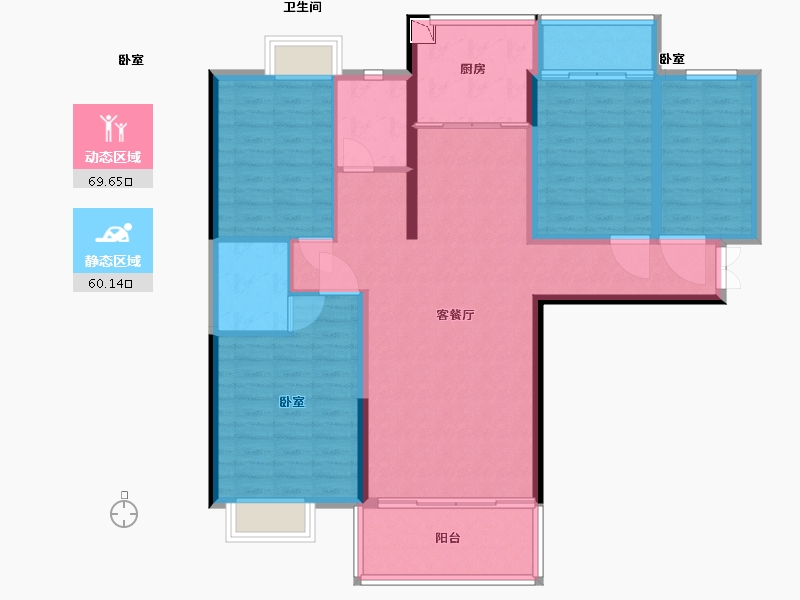 湖北省-黄石市-黄石文鑫城玺-117.00-户型库-动静分区